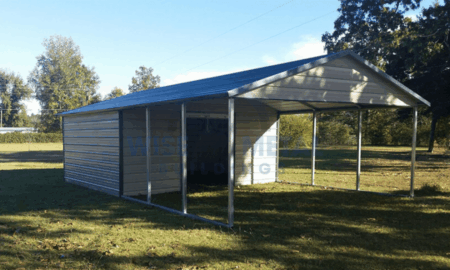 18x25x9 Metal Utility Combo Shed